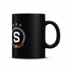 Hrnek Sparta černý logo