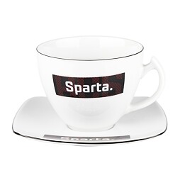 Šálek s podšálkem Sparta Steel