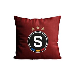 Polštářek Sparta rudý logo
