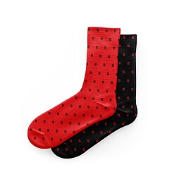 Sparta socks paterna černo-červené