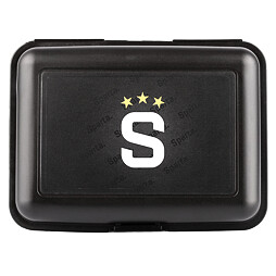 Svačinový box Sparta logo "S" s hvězdami černý