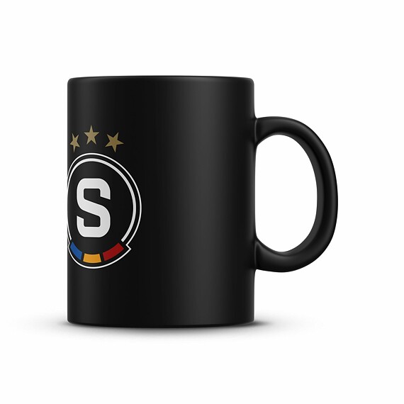Hrnek Sparta černý logo