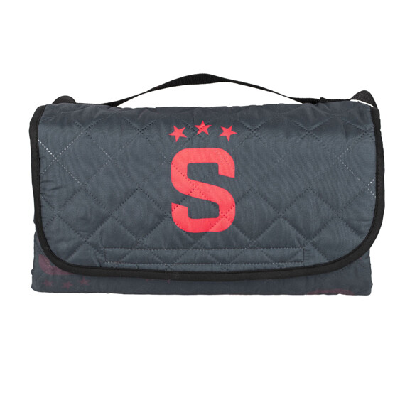 Pikniková deka Sparta 120x150 logo "S" černá