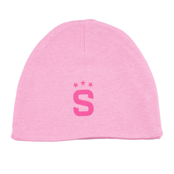 Baby čepička Sparta logo "S" růžová