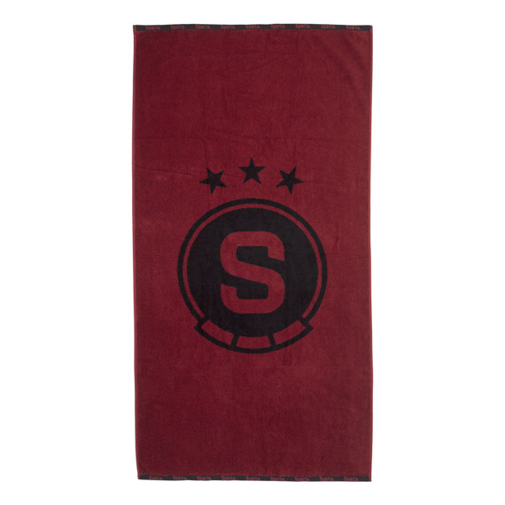 Osuška Sparta 70x140 logo bordó