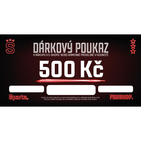 Poukaz Sparta 500 Kč 25/26