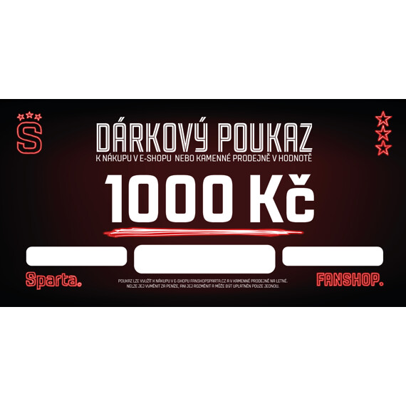 Poukaz Sparta 1000 Kč 25/26
