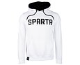 Mikina Sparta Style černý nápis kapuce bílá