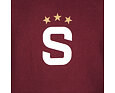Mikina Sparta basic "S" s kapucí rudá dětská