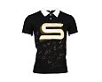 Retro dres Sparta logo "S" černý s podpisy