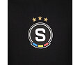 Mikina Sparta basic logo s kapucí černá dětská