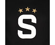 Mikina Sparta basic "S" s kapucí černá